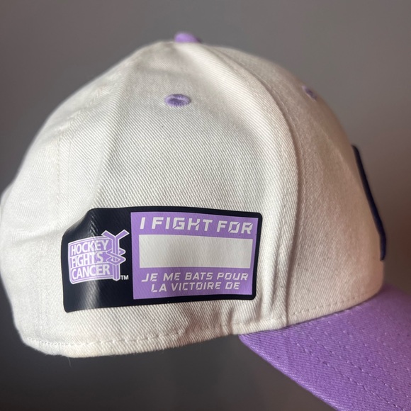 Tampa Bay Lightning Cancer Hat Cap Purple White Bolts Men’s Unisex - Picture 5 of 7